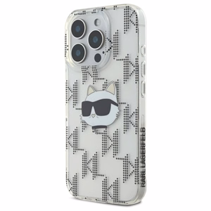 Karl Lagerfeld IML Choupette Head Electroplated Dėklas telefonui iPhone 16 Pro Max - skaidrus