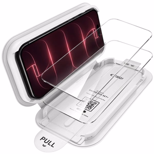 Tech-Protect OneTouch Set+ grūdinto stiklo apsauga, skirta iPhone 18 Pro / 17 Pro, 2 vnt.