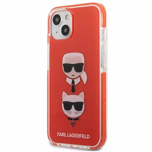 Karl Lagerfeld Karl&Choupette Head dėklas iPhone 13 / 14 / 15, raudonas