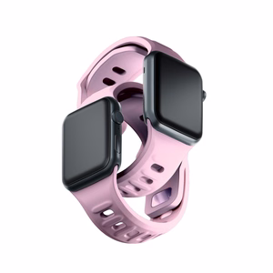 38/40/41/42 mm Powder Pink (small) - 3mk Silicone Watch Strap for Apple