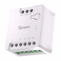 SONOFF MINI-D išmanusis WiFi Matter jungiklis (AC/DC 12-48V, sausas kontaktas)