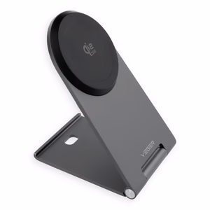 Sulankstomas belaidis įkroviklis „Qi 2.2“, 25 W, „VEGER Q3 Pro“, juodos spalvos