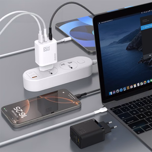 Dudao A29C 65W GaN sieninis įkroviklis + USB-C kabelis - juodas