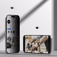 Ringke Easy Slide 2 dalių privatumo stiklo rinkinys iPhone 17 - juodas