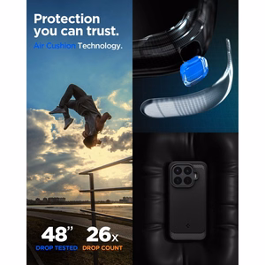 Spigen Rugged Armor dėklas, skirtas Xiaomi 17T Pro, matinis juodas