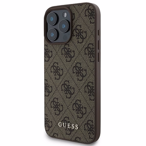 Guess 4G Klasikinis Dėklas telefonui iPhone 16 Pro Max - rudas