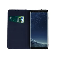 Natūralios odos "Smart Pro", skirtas "Samsung Galaxy A55 5G", tamsiai mėlynos spalvos
