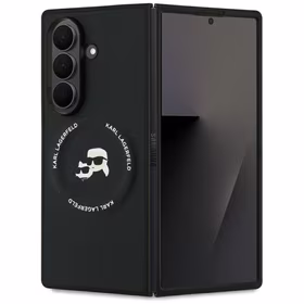 KARL LAGERFELD dėklas telefonui SAMSUNG Z Fold7 KLHMZFD7PSMLRKCK suderinamas su Magnetine (PU K&C) juodas
