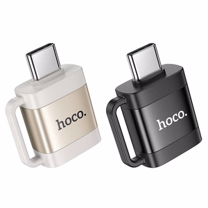 adapteris OTG USB C do USB A Hoco 3A UA31C juodas