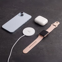 "Forever MAWC-400" magnetinis belaidis įkroviklis 15W, baltas 3in1