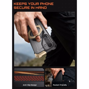 "Supcase UB Grip Mag MagSafe" dėklas "Samsung Galaxy S26" - juodos ir rudos spalvos