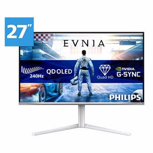 Philips Evnia 6000 27M2N6501L/00 monitorius 67,3 cm (26,5") 2560 x 1440 pikselių Quad HD QD-OLED baltas