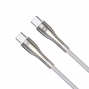 "Forever Sleek" kabelis USB-C - USB-C 1,0 m 100W baltas