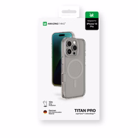 AmazingThing Titan Pro Mag dėklas su magnetiniu žiedu iPhone 16 Pro - pilkas