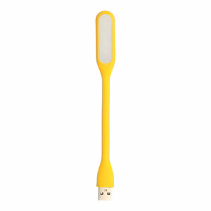 Mini LED lempa silikoninė USB geltona