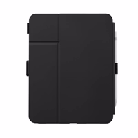 Speck Balance Folio – iPad 11" (2025) / 10.9" (2022) dėklas with MICROBAN Coating w/Magnet & stovas up (juodas)