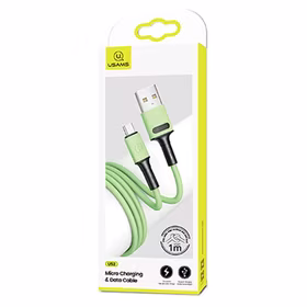 USAMS Laidas U52 MICROUSB 2A FAST CHARGE 1M žalias SJ435USB02 (US-SJ435)