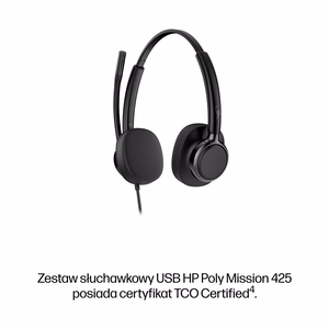 HP Poly Mission 425 USB laidinis ausinių rinkinys
