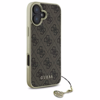 Guess 4G Charms Kolekcijos dėklas iPhone 16 Plus - rudas