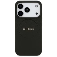 Guess Grūdėtas Žiedas Magnetinis dėklas telefonui iPhone 17 Pro - juodas