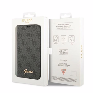 Guess GUBKP14SHG4SHK iPhone 14 6.1 "juoda / juoda knyga 4G Vintage Gold Logo
