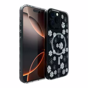 Incipio Forme MagSafe - dėklas iPhone 16 Pro Max (Ditzy Floral sidabrinis)