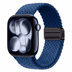 TECH-PROTECT NYLONMAG APPLE WATCH 4 / 5 / 6 / 7 / 8 / 9 / SE / ULTRA 1 / 2 (42 / 44 / 45 / 49 MM) MONTEGO MĖLYNAS