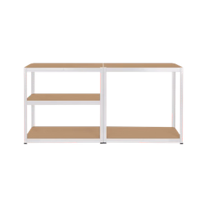 Metalinis sandėliavimo stelažas Rebel 180x90x40, baltas