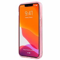 Karl Lagerfeld Glitter Karl's Head Dėklas iPhone 13 mini - rožinis