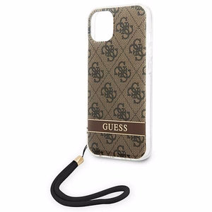 Guess GUOHCP14MH4STW iPhone 14 Plus 6.7 "rudas / rudas kietas dėklas 4G spauda Dirželis