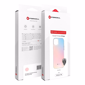 FORCELL F-PROTECT Mirage, karinio standarto išbandytas magnetinis dėklas telefonui IPHONE 16 PRO MAX, rausvai mėlynas