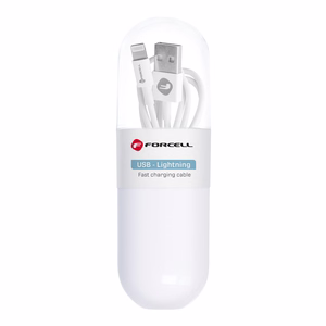 FORCELL C316 kabelis USB A į Lightning 1A TUBE 1 m baltas