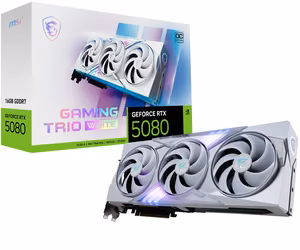 MSI GAMING GEFORCE RTX 5080 16G TRIO OC WHITE graphics card NVIDIA 16 GB GDDR7