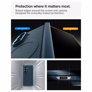 Spigen AirSkin Aramid MagFit MagSafe dėklas, skirtas Samsung Galaxy Z Fold 8 Ultra – tamsiai mėlynas
