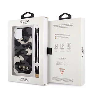 Guess GUHCP12LKSARBK iPhone 12 Pro Max 6.7" чёрный/чёрный жёсткий чехол Camo Collection