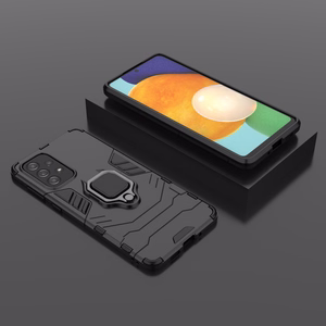 Ring Armor прочный гибридный чехол + магнитный держатель для Samsung Galaxy A73 чёрный