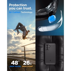 Spigen Rugged Armor dėklas Galaxy A37 5G matinis juodas