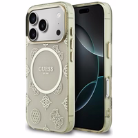 Guess IML Peony Dot MagSafe Dėklas for iPhone 17 Pro - smėlinis