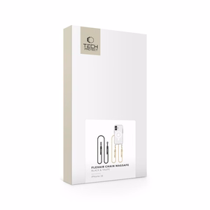 Tech-Protect FlexAir Chain MagSafe iPhone 16 dėklas - skaidrus + 2 dirželiai (juodas ir taupe)