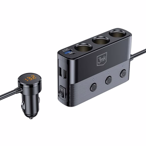 Automobilinis įkroviklis 3mk Car Power Splitter 120W 3xUSB-A/USB-C/3xDC