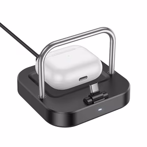 Stalo įkroviklis Hoco 2in1 USB C PD QC 3A 30W + belaidžiu įkrovimu 5W CQ16B baltas