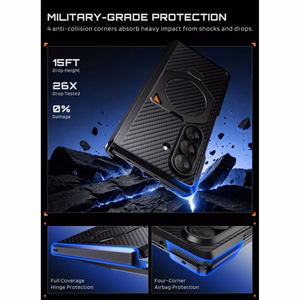 „Supcase UB Aero MagSafe“ 2 dalių dėklo ir privatumo apsauginio stiklo rinkinys, skirtas „Samsung Galaxy Z Fold 8 Ultra“ – juodas