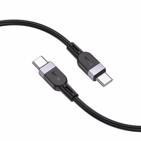 Silicone Cable USB C to USB C Hoco 3A 60W 3 m X109 black