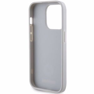 Guess Strass Metal Logo dėklas telefonui iPhone 15 Pro - sidabrinis