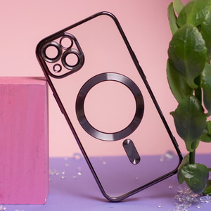 Color Chrome Magnetinis dėklas telefonui iPhone 12 6,1" juodas