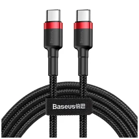 Baseus kabelis Cafule PD USB-C - USB-C 2,0 m raudonas-juodas 60W