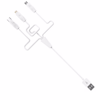 HOCO 3IN1 LIGHTNING / USB TYP-C / MICRO USB BALTAS LAIDAS