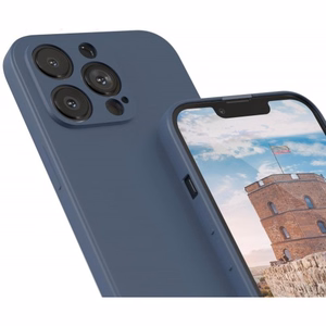 Telefono dėklas Liquid Silicone skirtas Xiaomi 14T Pro mėlynas