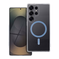 Drop Glue spalvingas magnetinis dėklas telefonui, suderinamas su MagSafe, skirtas SAMSUNG S25 ULTRA, šviesiai mėlynas