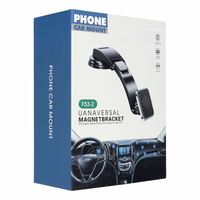 Magnetinis automobilinis laikiklis prietaisų skydeliui F53-2 sidabro spalvos